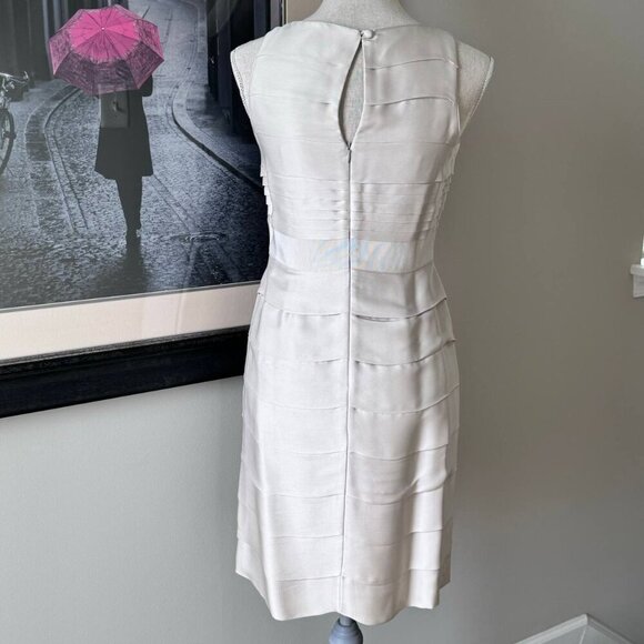 Banana Republic Beautiful Classy Tiered Silk Dress in Trending Tan Color.  Size - Picture 9 of 9